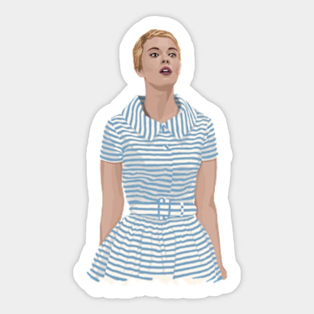 Jean Seberg - Breathless Sticker by chrisayerscreative